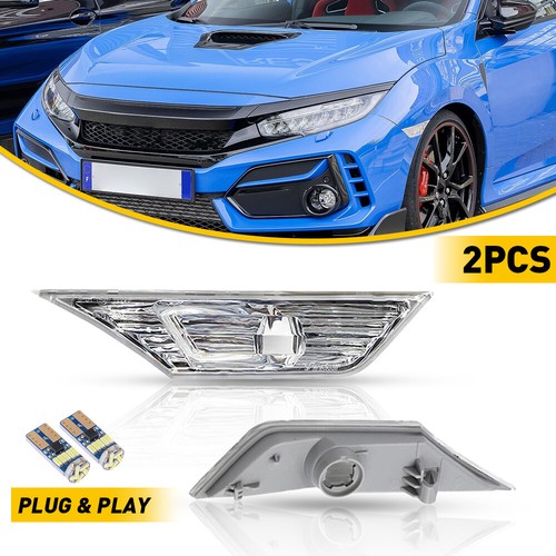 Pair clear led side lamp - clear,
