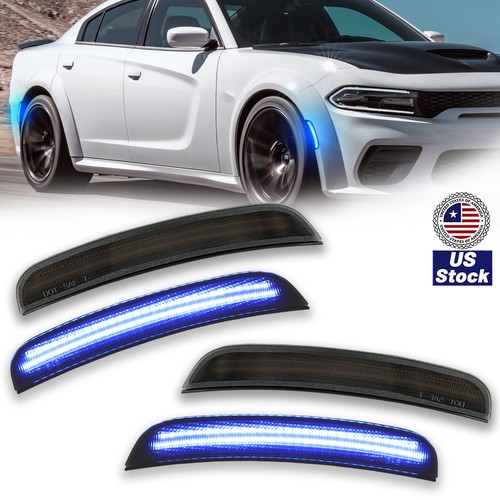 4pcs blue led front - blue,